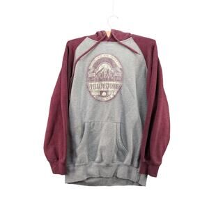 Yellowstone National Park Pullover Hoodie Men's Size XL Graphic Logo